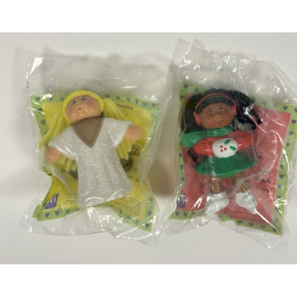 McDonald's Other - VTG McDonalds Cabbage Patch Kids Holiday Happy Meal toy lot of 2 1992